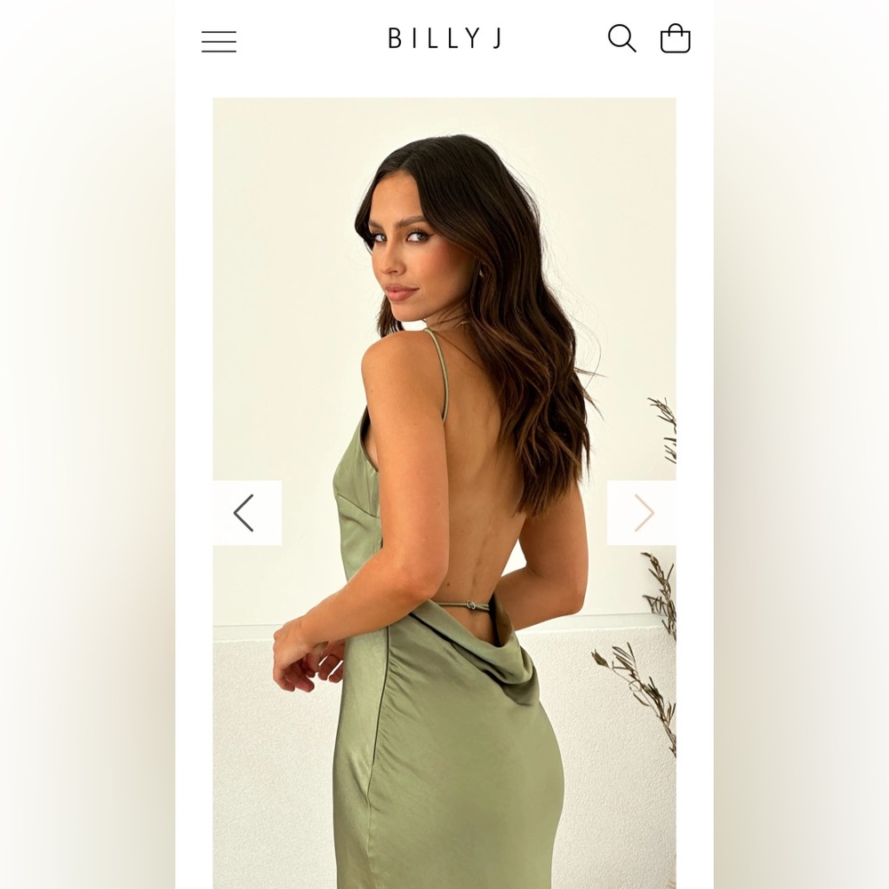 Olive Green Backless Dress